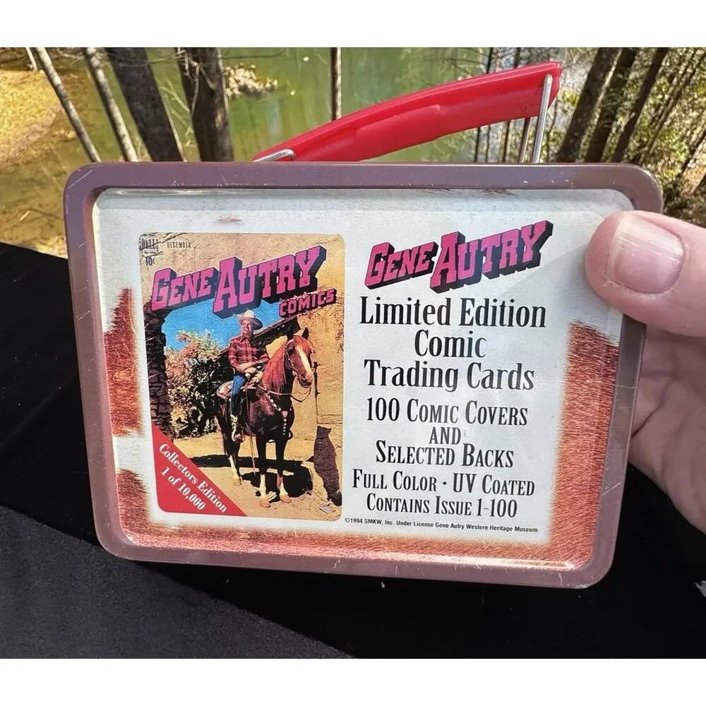 Gene Autry Limited Edition 100 Comic Trading Cards Miniature Metal Lunch Box A19
